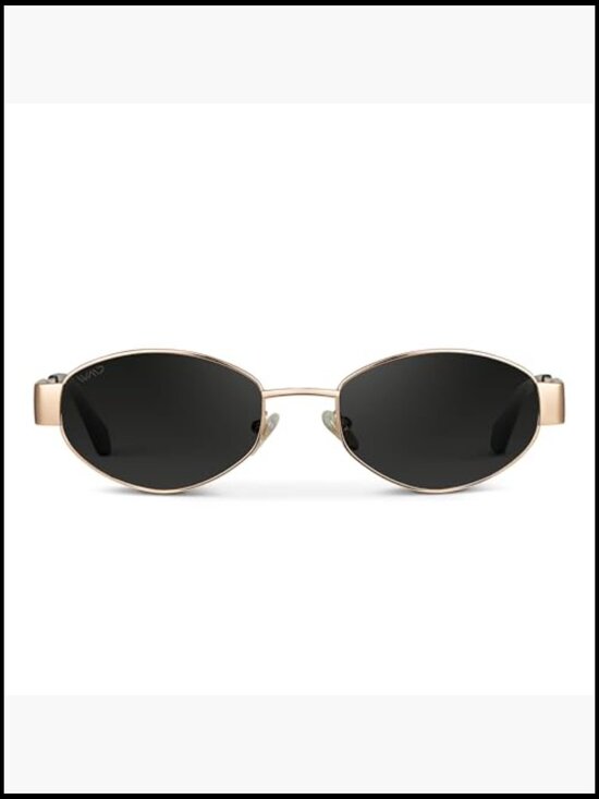 Stainless Steel Vintage Oval Sunglasses with UV Protection main image 4